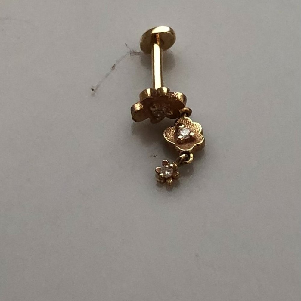 Pupil Hall 14K gold oopsie daisy threaded earring SINGLE